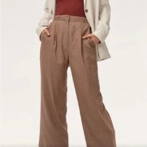 Aritzia Wilfred brown Houndstooth trouser